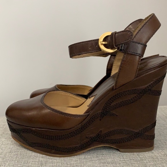 Michael Kors Shoes - Michael Kors all leather wedges. 8.5.